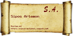 Sipos Artemon névjegykártya